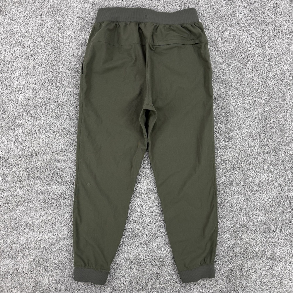 Lululemon ABC Jogger Shorter Warpstreme Men S Army Green Stretch Drawstring - Picture 7 of 8